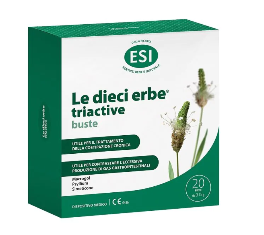 ESI Le Dieci Erbe TriActive per il Benessere del Transito Intestinale e Delle Funzioni Digestive 20 bustine